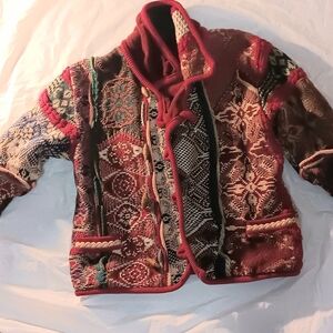 COOGI Multicolor Knit Women's Reversible Teddy Jacket, Sm. 2 AMAZING PIECES in 1